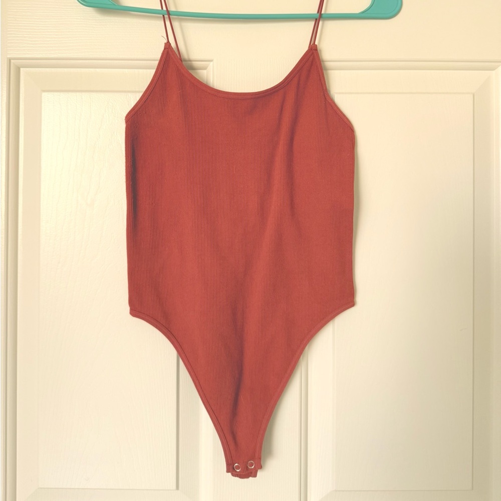 Red Bodysuit One Piece with Spaghetti Straps